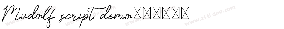 Mudolf script demo字体转换